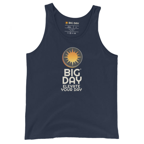 Men's BIG DAY Vertical Tank Top - Navy Front