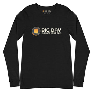 Women's BIG DAY Horizontal Long Sleeve Tee - Black Heather Front