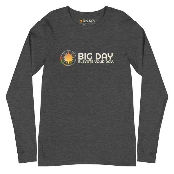 Men's BIG DAY Horizontal Long Sleeve - Dark Grey Heather Front