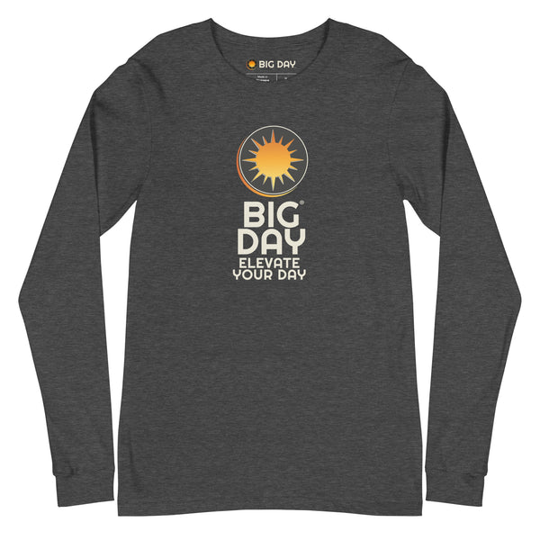 Men's BIG DAY Vertical Long Sleeve - Dark Grey Heather Front