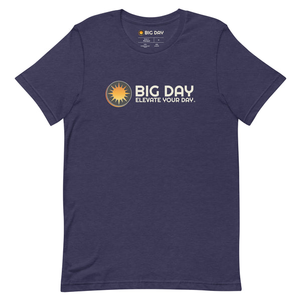 Men's BIG DAY Horizontal T-shirt - Heather Midnight Navy Front