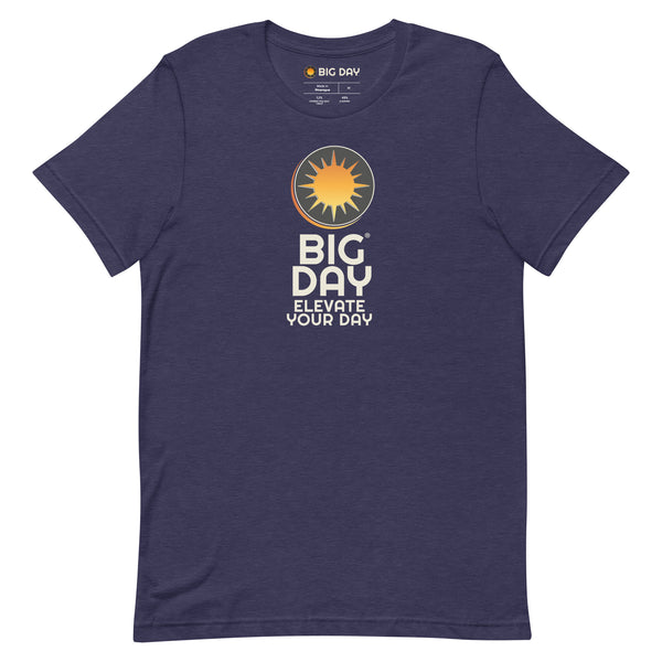 Men's BIG DAY Vertical T-shirt - Heather Midnight Navy Front