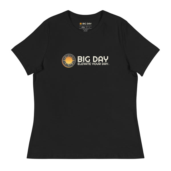Women's BIG DAY Horizontal T-Shirt - Black Front