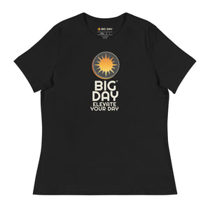 Women's BIG DAY Vertical T-Shirt - Black Front
