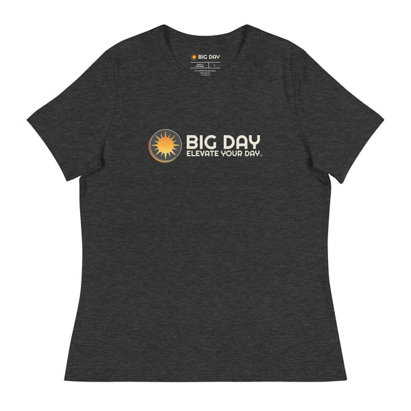 Women's BIG DAY Horizontal T-Shirt - Dark Grey Heather Front