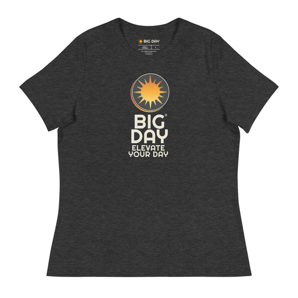 Women's BIG DAY Vertical T-Shirt - Dark Grey Heather Front