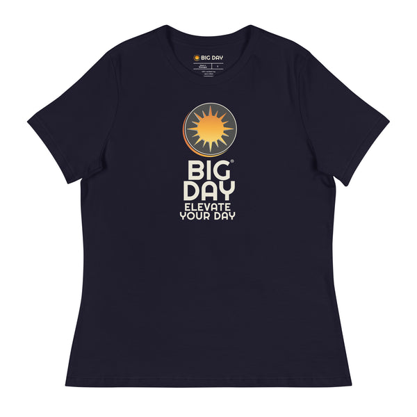 Women's BIG DAY Vertical T-Shirt - Navy Front