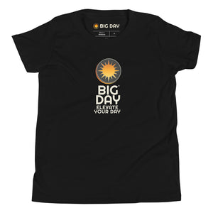 Kids BIG DAY Vertical T-Shirt - Black Front