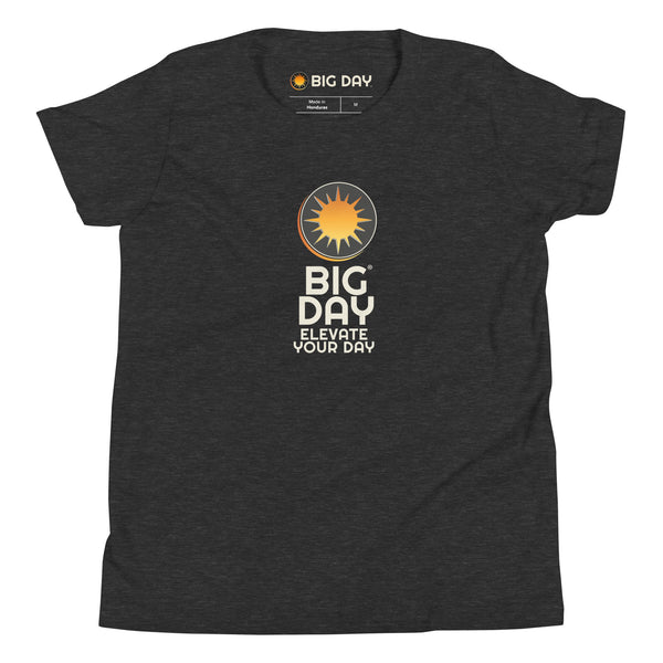 Kids BIG DAY Vertical T-Shirt - Dark Grey Heather Front