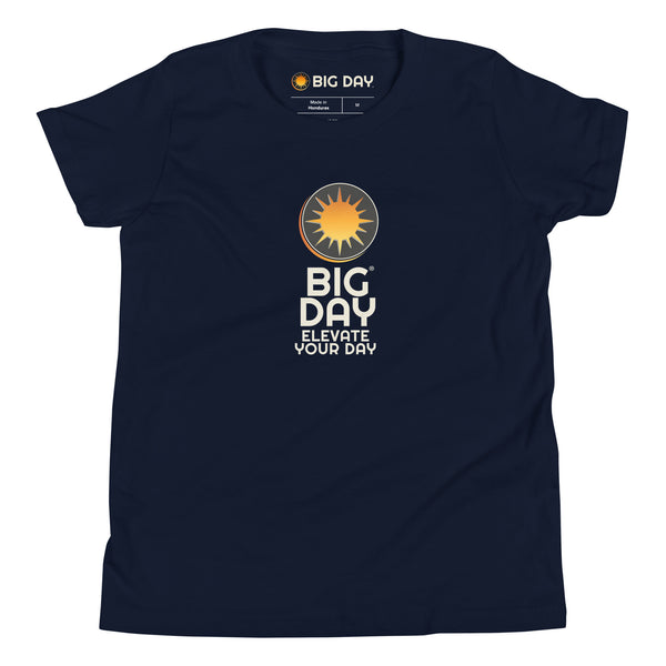 Kids BIG DAY Vertical T-Shirt - Navy Front