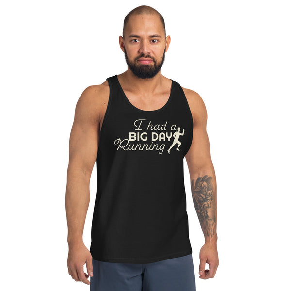 Men's Comfortable Cotton Running Tank in Black