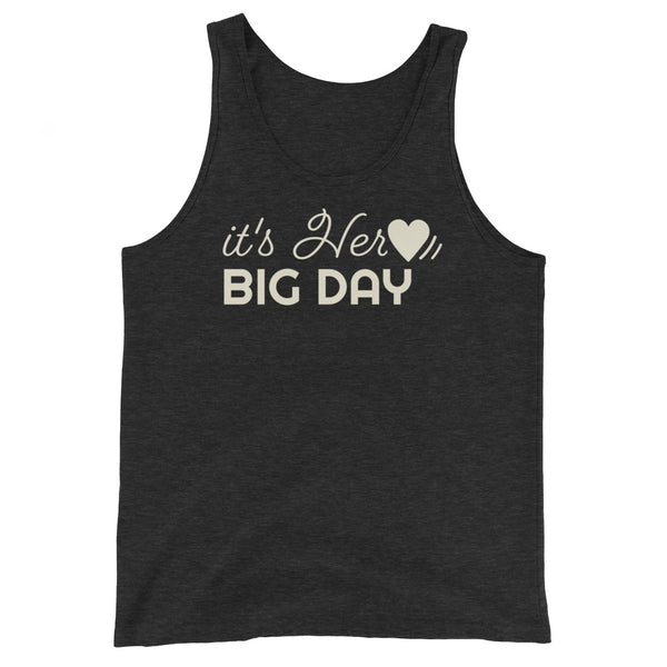Men's It's Her BIG DAY Tank Top - Charcoal-black Triblend