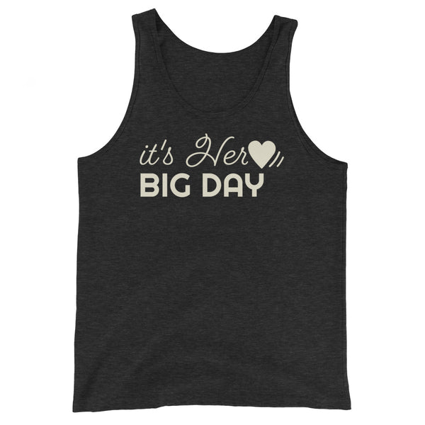 Women's It's Her BIG DAY Tank Top - Charcoal-black Triblend