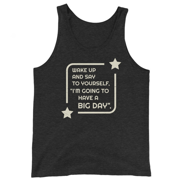 Women's Wake Up And Say To Yourself Tank Top - Charcoal-black Triblend