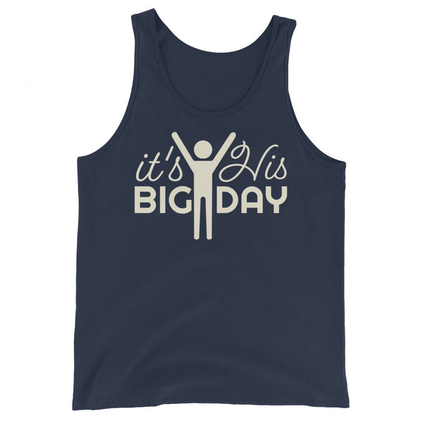 Men's It's His BIG DAY Tank Top - Navy