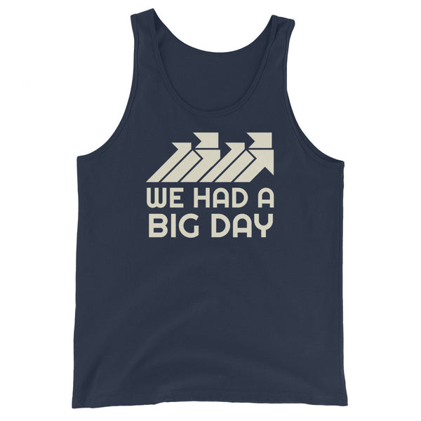 Women's We had a BIG DAY Tank - Navy Front View