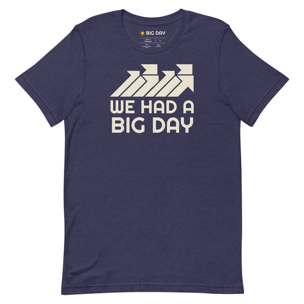 Men's We Had A BIG DAY T-shirt - Heather Midnight Navy Front View