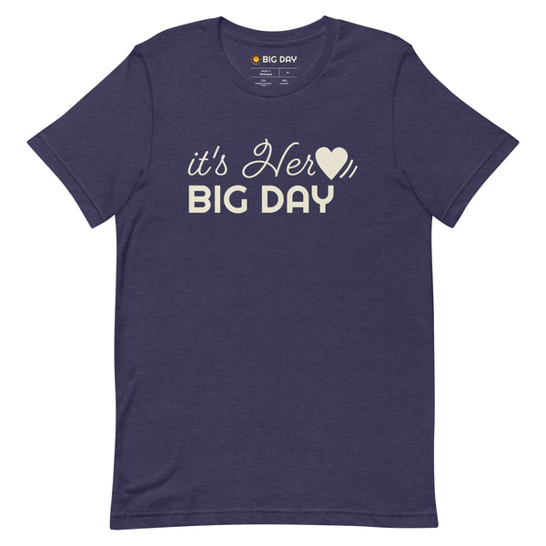 Men's It's Her BIG DAY T-shirt - Heather Midnight Navy