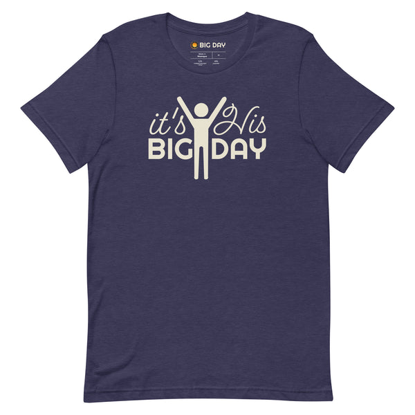 Men's It's His BIG DAY T-Shirt - Heather Midnight Navy