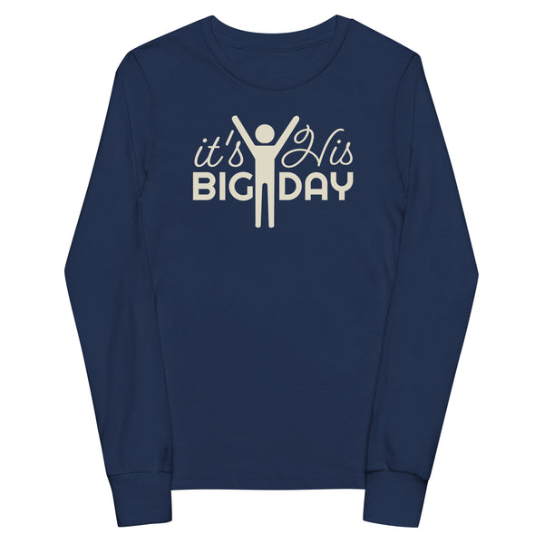 Kids It's His BIG DAY Long Sleeve - Navy