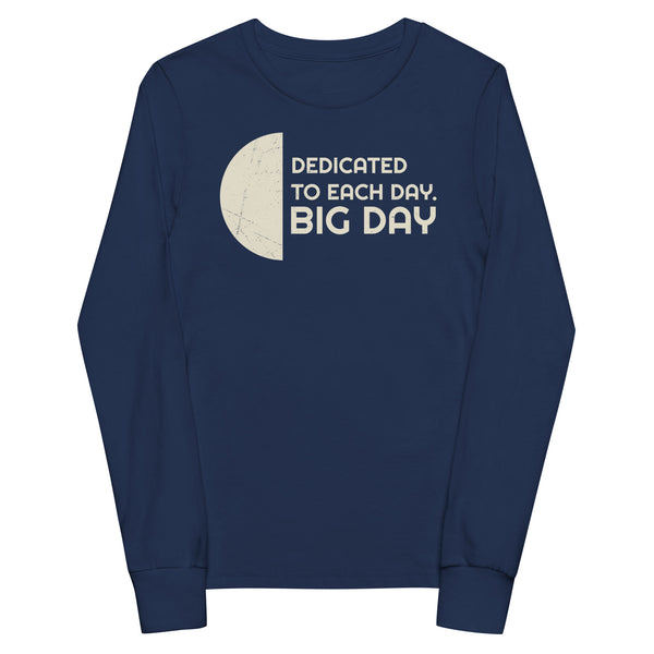 Kids Dedicated to Each Day Long Sleeve - Navy Front View