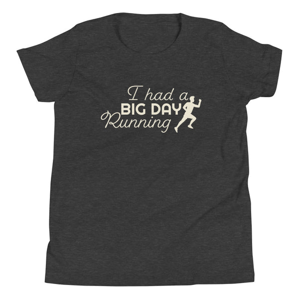 Kids I Had A BIG DAY Running T-Shirt - dark grey heather
